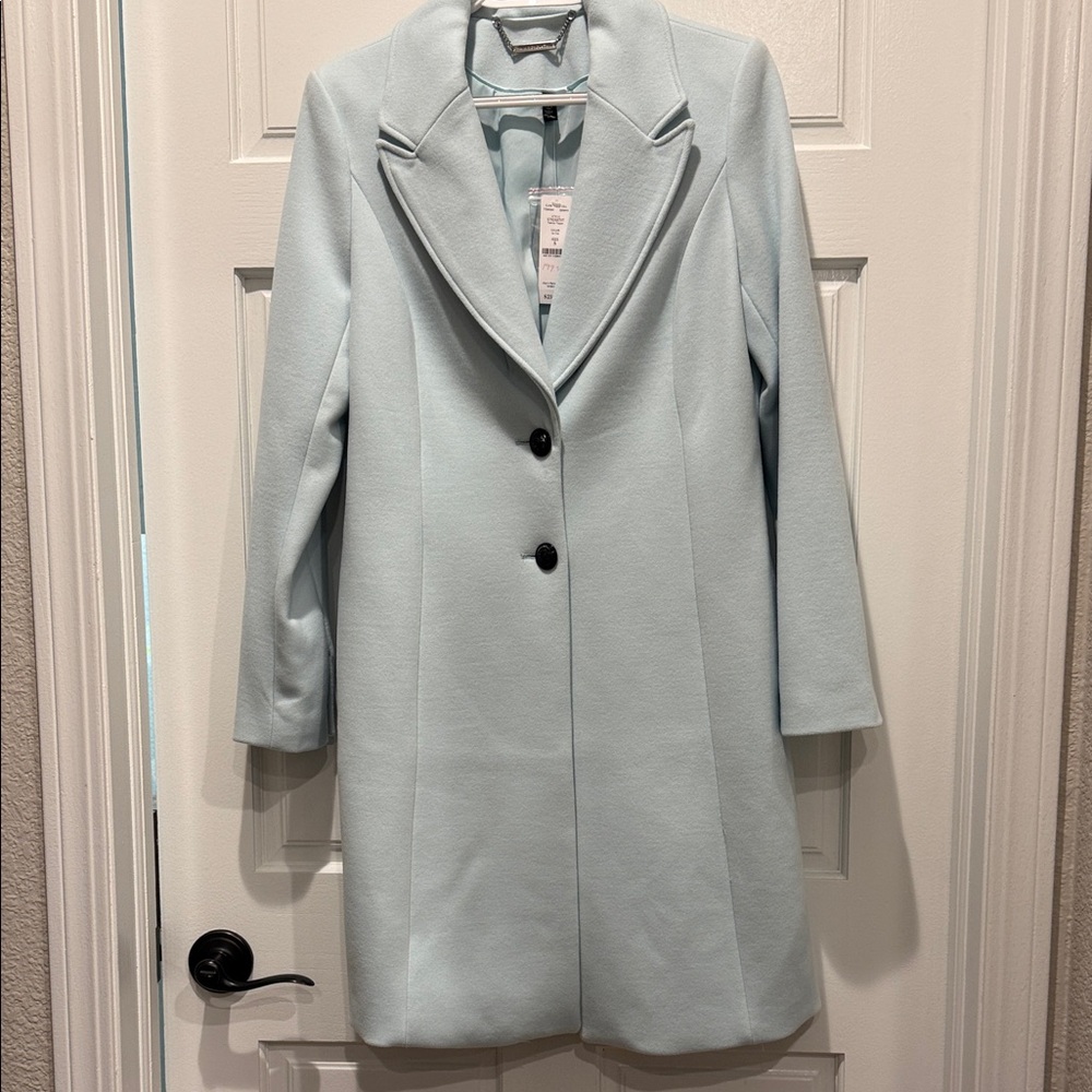 White House Black Market Light Blue Dress Coat Women’s Small NWT